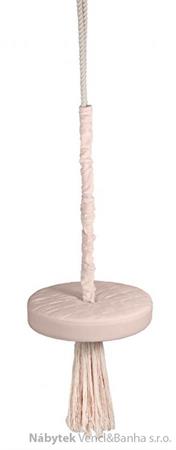 dětská dřevěná závěsná houpačka, polstrovaná Ring Swing soft pink babysteps
