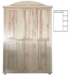 Rustikální dřevěná šatní skříň z masivu borovice Horal III jandre