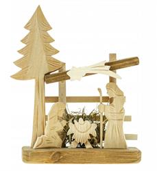 vánoční dřevěný betlém dřevořezba mini