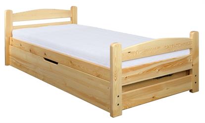 dřevěná jednolůžková postel z masivního dřeva LK144 pacyg