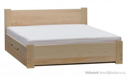 dřevěná dvoulůžková manželská postel s úložným prostorem Atena chalup