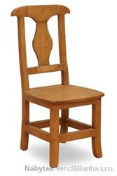 dřevěná rustikální stylová jídelní židle z masivního dřeva borovice Mexicana SIL12 euromeb