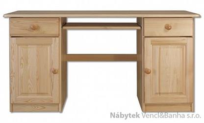 dřevěný psací stůl, PC stolek z masivního dřeva BR101 pacyg