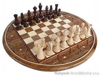 dřevěné šachy vyřezávané Kaseta intarsja 100 mad