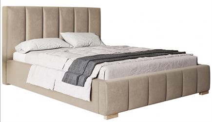 Čalouněná dvoulůžková manželská postel model Vencl Bed 1 Rib