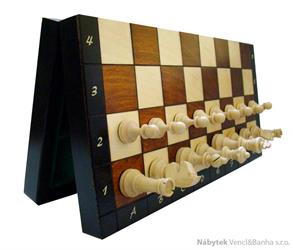 dřevěné šachy tradiční magnetické velké 140B mad