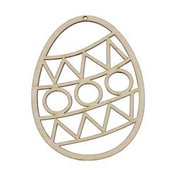 Dřevěná Velikonoční dekorace Velikonoční vajíčka diagonální ažurový motiv vzor V3 galanteriadrew