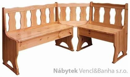dřevěná rohová jídelní lavice z masivního dřeva borovice drewfilip 1