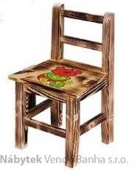 dřevěná dětská židlička z jehličnatého masivního dřeva drewfilip 3