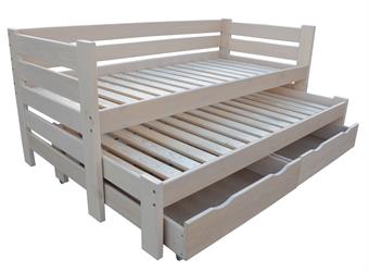 Nízká palanda dřevěná dvojí postel z masivu Elza chalup