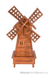 zahradní dekorace dřevěná, větrný mlýn pacyg MO135