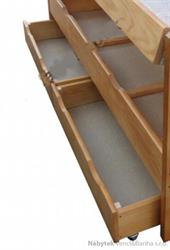 dřevěný úložný prostor, 2x šuple pod postel 120x200 cm chalup