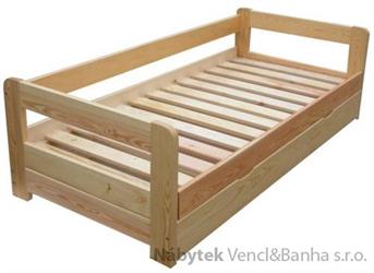 dřevěná jednolůžková postel s úložným prostorem Vision chalup