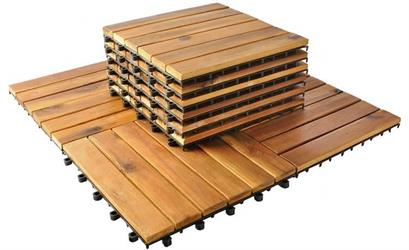 Dřevěná dlaždice 30 x 30 cm s klick systémem z akácie maxy
