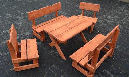 dřevěný zahradní dětský nábytek set botodre