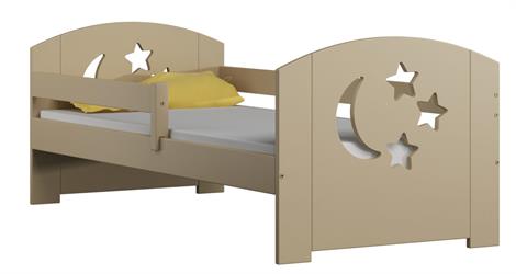 dětská dřevěná jednolůžková postel - MOLI 190X80 wrob vanilková