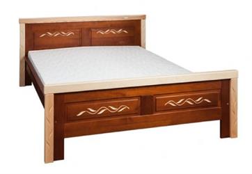 dřevěná jednolůžková postel z kolekce Amanda řezba jandre