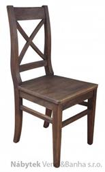 dřevěná rustikální stylová jídelní židle z masivního dřeva borovice Mexicana D25dub/vosk euromeb